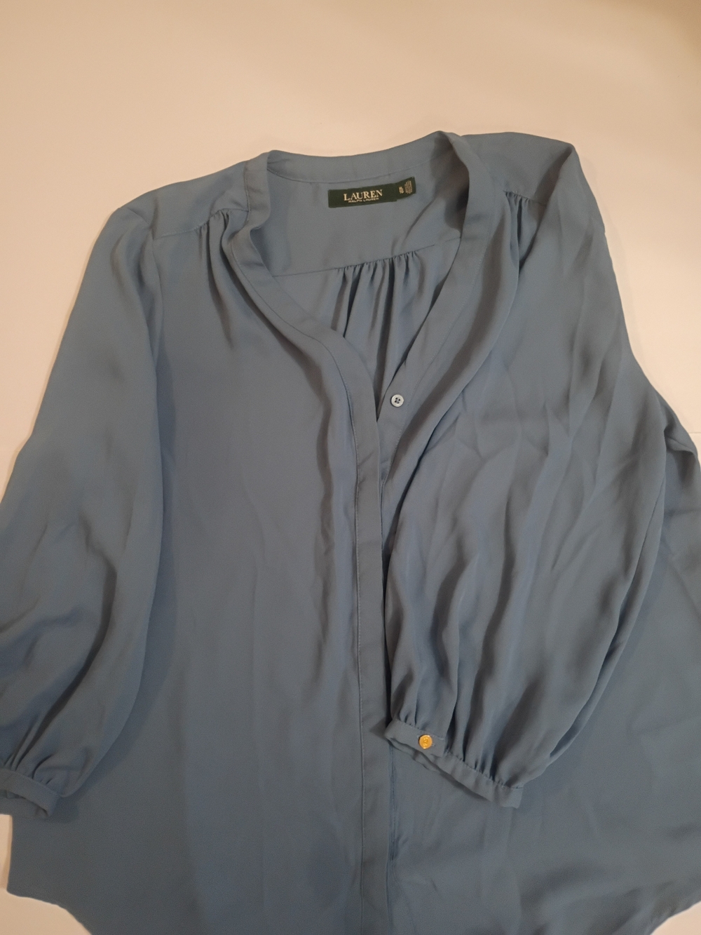 Lauren Ralph Lauren Dusty Blue Blouse